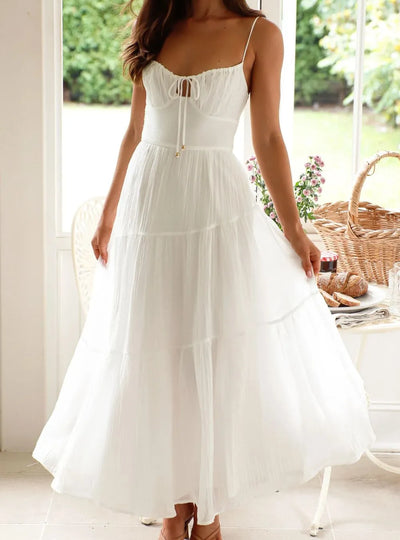 Ruched Smocked Back Cami Dress