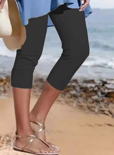 Full Size Cropped Casual Leggings Plus Size